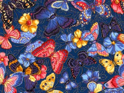 Lavender Butterfly Fabric