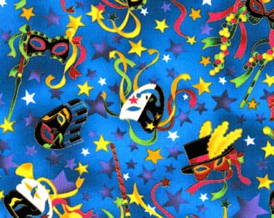 Mardi Gras Masks Fabric