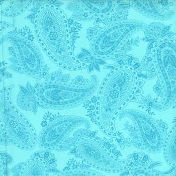 Peace Flower Turquoise  Fabric