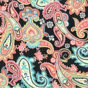 Watermelon Paisley Fabric