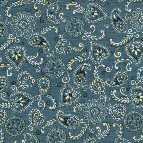 Wild West Blue Bandana Fabric