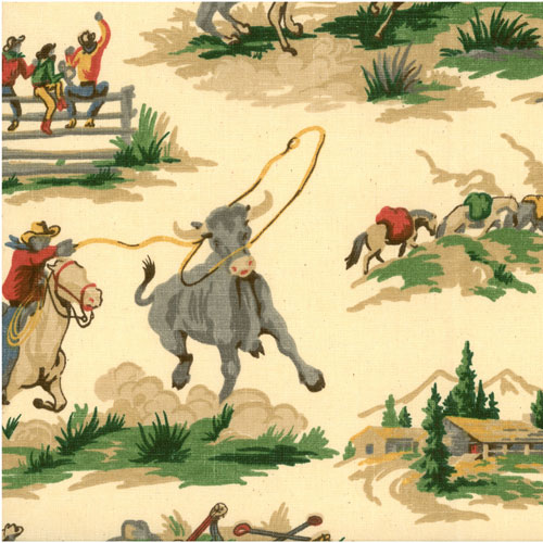 Wild West Ivory Fabric