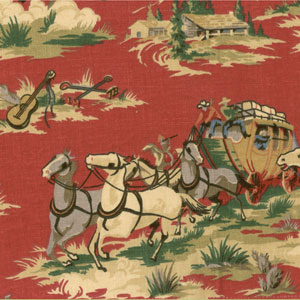 Wild West Red Fabric