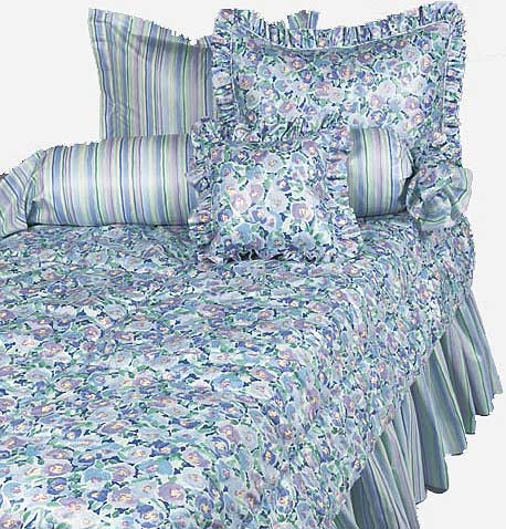 Posies Blue Toddler Bedding, Canopies & Accessories