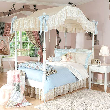 Chloe Blue Floral Bedding, Canopies & Accessories
