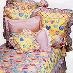 Watercolor Hearts Bedding, Canopies & Accessories