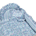 Posies Blue Crib Bedding, Canopies & Accessories