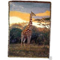 African Majesty Giraffe Throw Blanket
