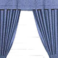 Team Denim Window Drape - Blue