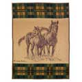Wild Horses Fleece Decorative Scenic Blankets