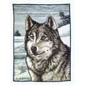 Wild Huskie Fleece Decorative Scenic Blankets