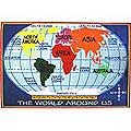 Kids World Map Rug