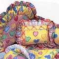 Watercolor Hearts Crib Bedding & Accessories