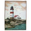 On The Coast Lighthouse Fleece Blankets