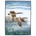 Two Canadian Geese Fleece Decorative Scenic Blankets