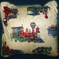 Old Trains Toss Pillows (set of 2)