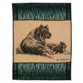 Tiger & Cub Fleece Decorative Scenic Blankets