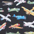 Airplanes Black Twin Size Bolster