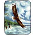 Summertime Eagle Fleece Decorative Scenic Blankets