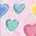 Watercolor Hearts Toddler Bedding, Canopies & Accessories