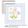 Gingham Flowers III - Blue