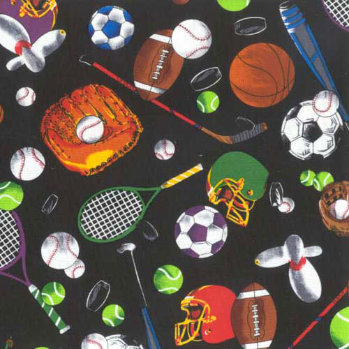 High Five Fabric by the Yard - Sports 