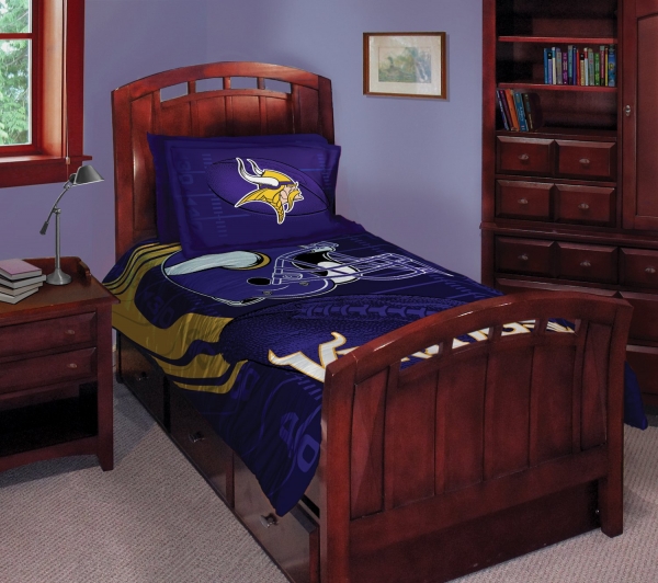 Minnesota Vikings Nfl Twin Comforter Set 63 X 86