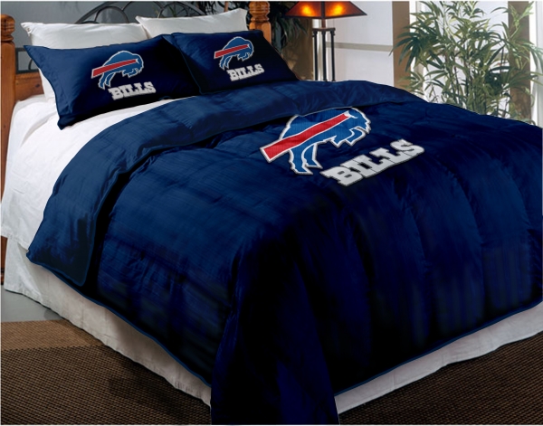 Buffalo Bills NFL Chenille Embroidered Comforter Set with Shams 64" x 86"