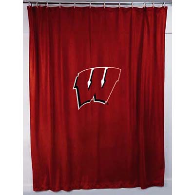 Wisconsin Badgers Locker Room Shower, Wisconsin Badgers Shower Curtain