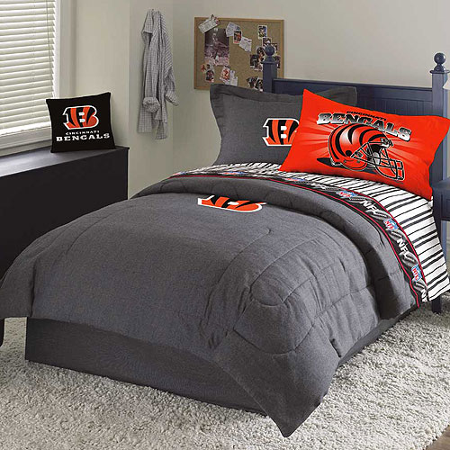 Cincinnati Bengals Nfl Team Denim Full Comforter Sheet Set