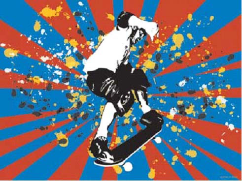 Bold Skater - Framed Canvas