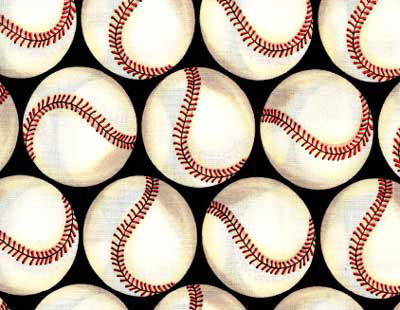 High Five Fabric by the Yard - Baseball 