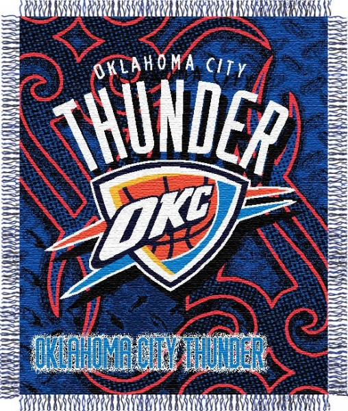 Oklahoma City Thunder NBA 48" x 60" Triple Woven Jacquard Throw