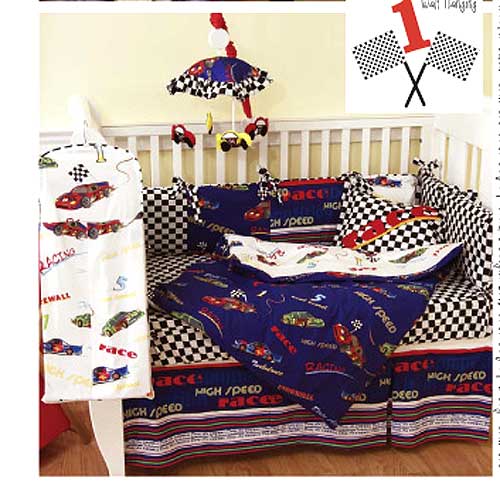 Fascar Crib Duvet - Blue Cars