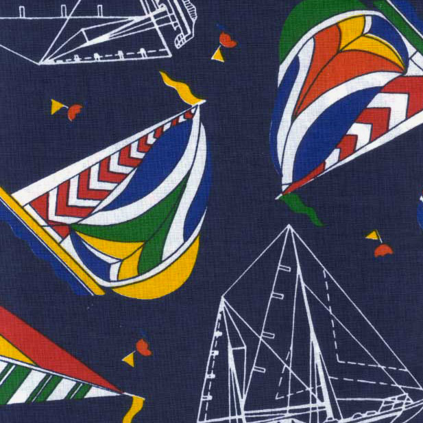 Yacht Club Fabric by the Yard - Navy