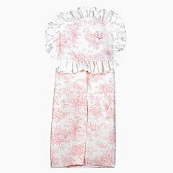 Isabella Pink Diaper Stacker - Toile 