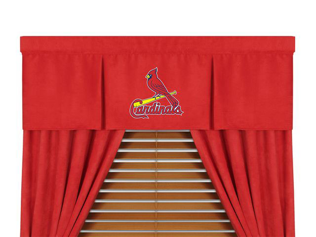 St Louis Cardinals Mlb Microsuede Window Valance