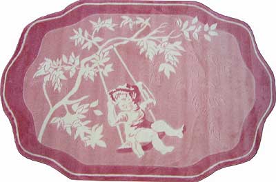 Isabella Pink Toile Rug