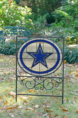 Dallas Cowboys NFL Stained Glass Outdoor Yard Sign