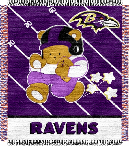 Baltimore Ravens NFL Baby 36" x 46" Triple Woven Jacquard Throw