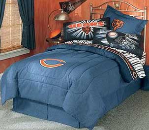 Chicago Bears Team Denim Queen Comforter Sheet Set