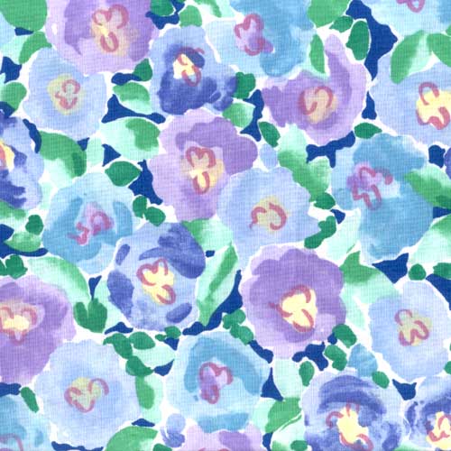 Posies Blue Crib Duvet - Floral
