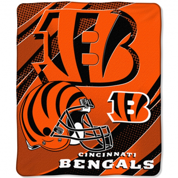 Cincinnati Bengals NFL Micro Raschel Blanket 50" x 60"