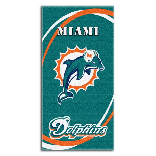 Dolphins Life & Fish Beach Towel Velour Made In Brazil 30" x 60" 