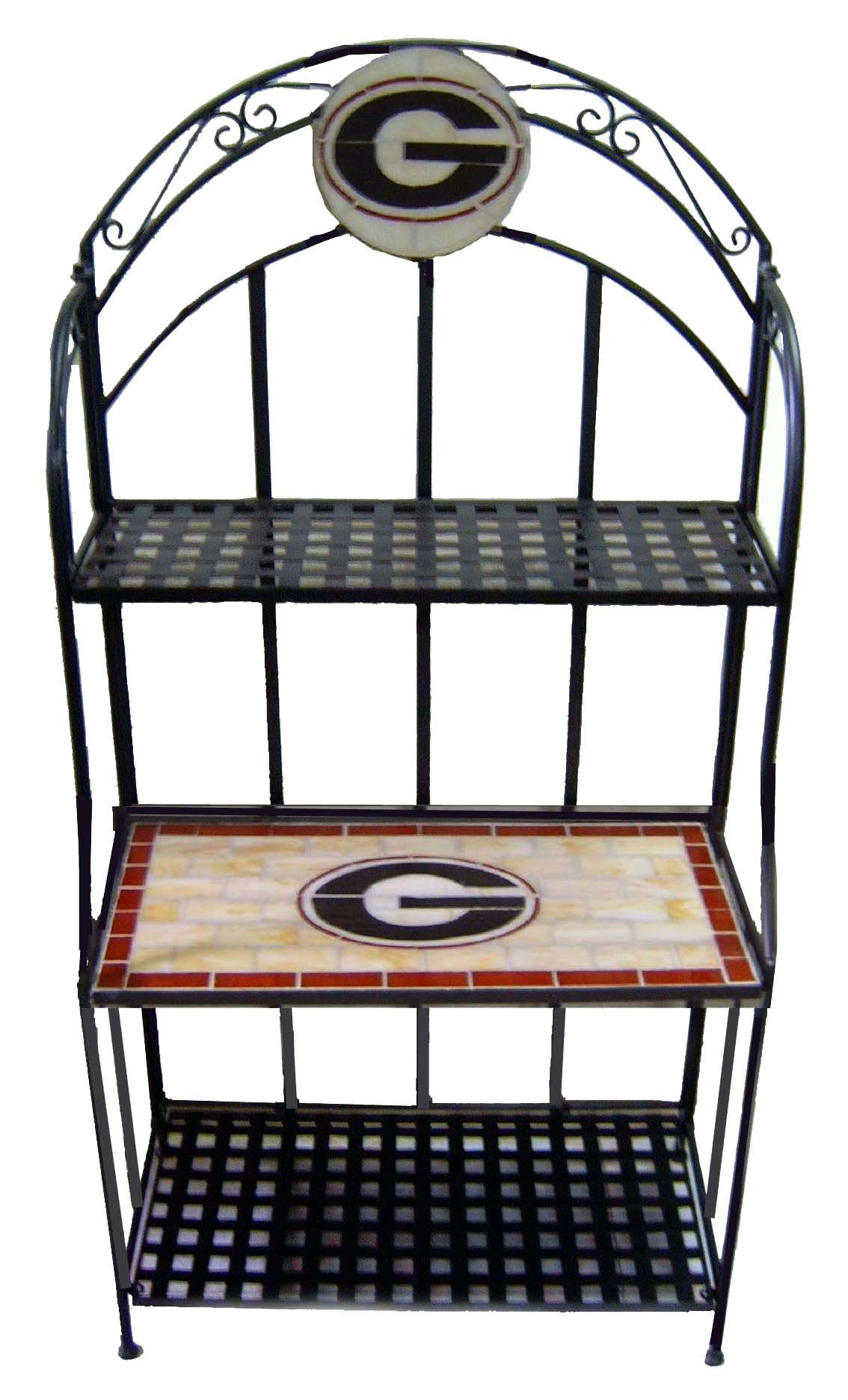 NCAA Bulldogs Stained Glass Bakers Rack