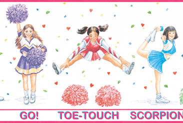 Cheerleaders Wall Border