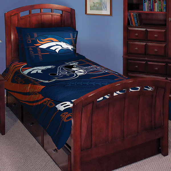 Denver Broncos Nfl Twin Comforter Set 63 X 86