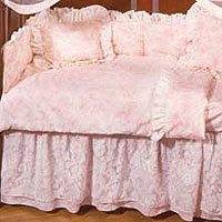 Isabella Pink Gathered Bed Skirt