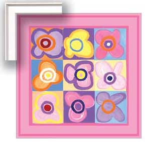 Posie Power Square Picture - Framed Print