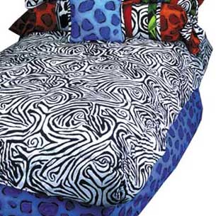 "Hugger" Comforter - Zebra Print